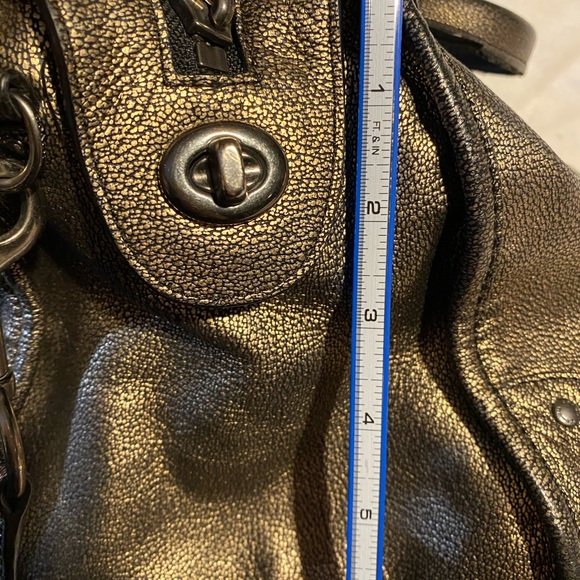 Coach Rhyder gold metallic leather satchel - Picture 5 of 16